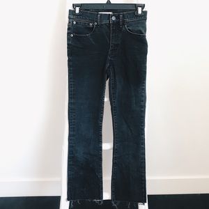 Madewell Cali Demi Boot Cut Black Jeans